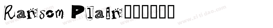 Ransom Plain字体转换